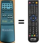 Télécommande équivalente Teac RC-548