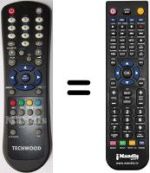 Mando a distancia equivalente Techwood RC1055
