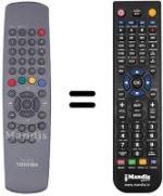 Mando a distancia equivalente Toshiba 076N0GX020
