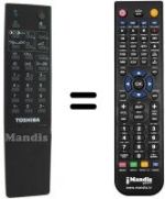 Replacement remote control Toshiba 23120563
