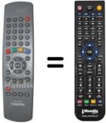 Replacement remote control Toshiba 23306363