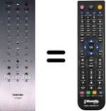Télécommande équivalente Toshiba 20VL43P