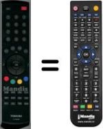 Télécommande équivalente Toshiba 75012374