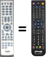 Mando a distancia equivalente Toshiba 19DV616DG
