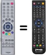 Mando a distancia equivalente Toshiba 51WH36P