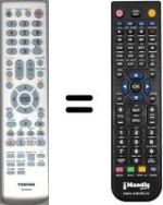 Mando a distancia equivalente Toshiba 19DV734G