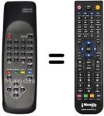 Mando a distancia equivalente Toshiba TW14R21S