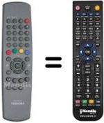 Télécommande équivalente Toshiba V30037753