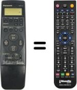 Télécommande équivalente Panasonic NV-SD44