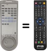 Télécommande équivalente Panasonic VEQ1209