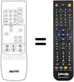 Télécommande équivalente Sanyo VHR258