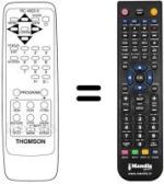 Mando a distancia equivalente Thomson VPH6500
