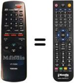 Mando a distancia equivalente Toshiba V705W