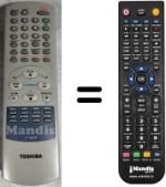 Mando a distancia equivalente Toshiba V622EW