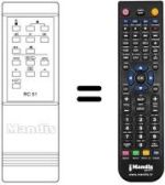 Télécommande équivalente Radiomarelli VTR8020