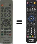 Mando a distancia equivalente Pioneer DVR433HS