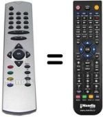 Télécommande équivalente Wharfedale CTV2185RF