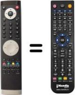Replacement remote control Acoustic Solutions LCD W22DVD95FW