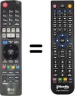 Mando a distancia equivalente LG BD570