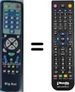 Télécommande équivalente Bigsat DSR5500 DELUXE