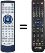 Replacement remote control STOREX CLUBMPIX357 HD