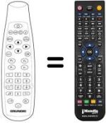 Mando a distancia equivalente Grundig DTR1200