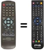 Mando a distancia equivalente Hitachi DV-P250E