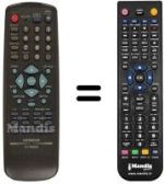 Mando a distancia equivalente Hitachi DV-P505E