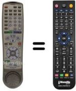 Mando a distancia equivalente Hitachi DV-W1