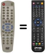 Replacement remote control SCHNEIDER DVD100