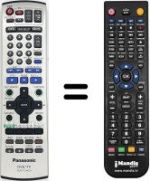 Mando a distancia equivalente Panasonic DMRE-65