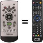 Mando a distancia equivalente Toshiba MEDIACENTERSLIM