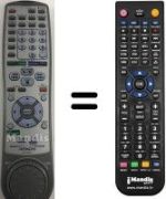 Mando a distancia equivalente Hitachi DV-W1E