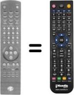 Replacement remote control Koscom PVR 5950-R