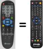 Télécommande équivalente SERVIMAT TNT57