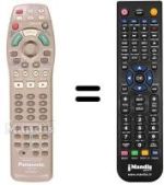 Mando a distancia equivalente Panasonic DMRE-20