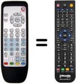 Mando a distancia equivalente Telesystem TS7.7DT