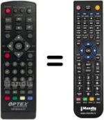 Télécommande équivalente OPTEX ORT8944-2T