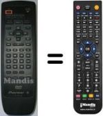 Mando a distancia equivalente Pioneer DV515