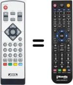 Télécommande équivalente United DVBT8072