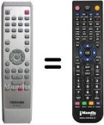 Mando a distancia equivalente Toshiba D-R265SF