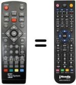 Mando a distancia equivalente Telesystem TS6280