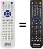 Télécommande équivalente Akai TDX-7018