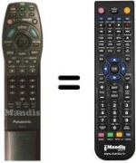 Replacement remote control Panasonic DVD-A360