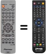 Mando a distancia equivalente Pioneer DVD3505