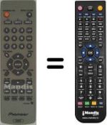 Replacement remote control Pioneer DV-U7