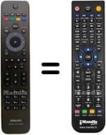 Mando a distancia equivalente Philips HVS53468