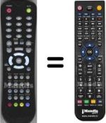 Télécommande équivalente HVS57628