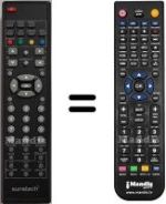 Télécommande équivalente Sunstech HVS57386