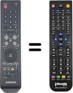 Télécommande équivalente Samsung HVS54876